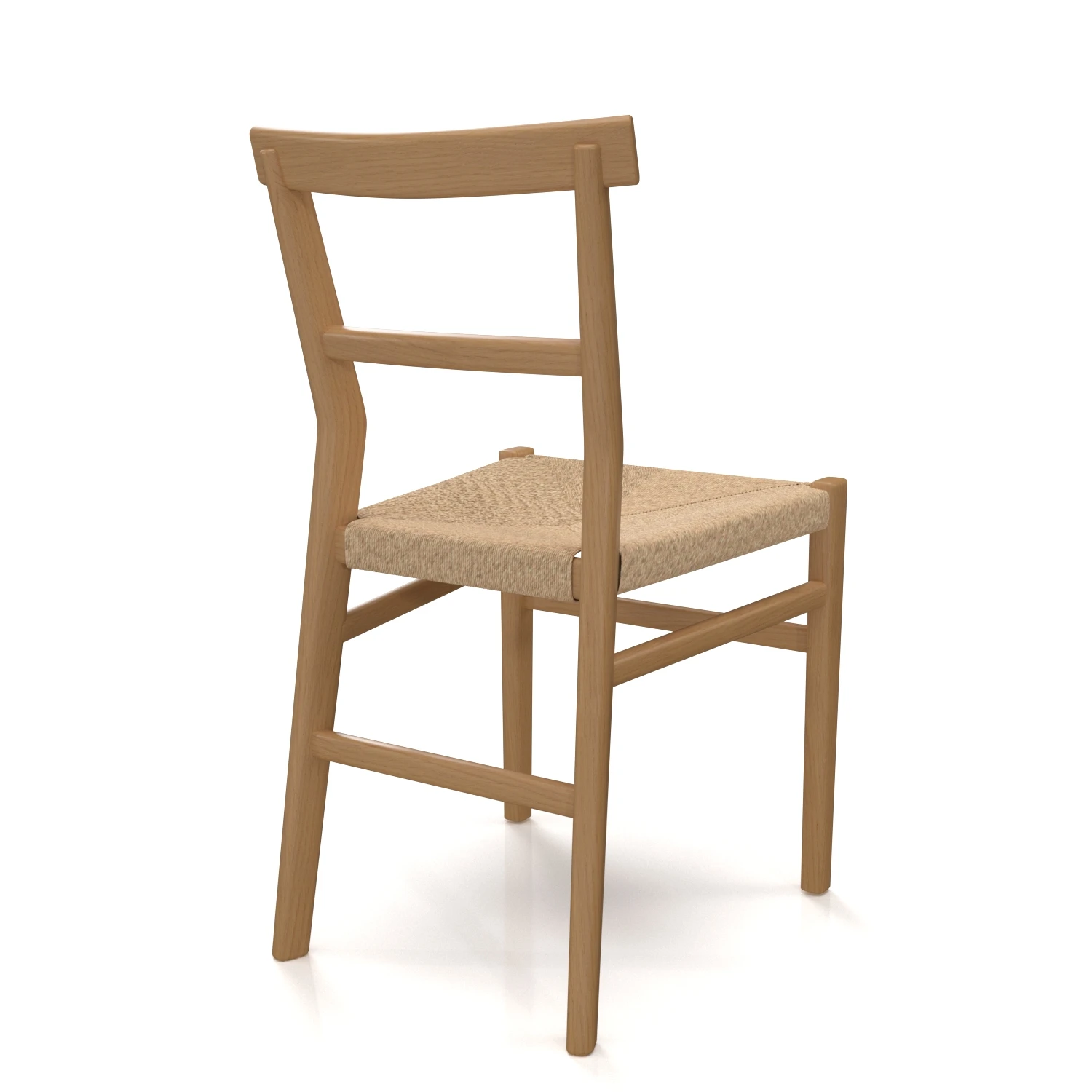 Oak Farmhouse Dining Chair PBR 3D Model_06